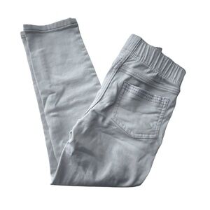 Evsie White High Rise Denim Knit Jeggings 10 Short